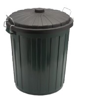 Garbage Bin Plastic w/lid - Green