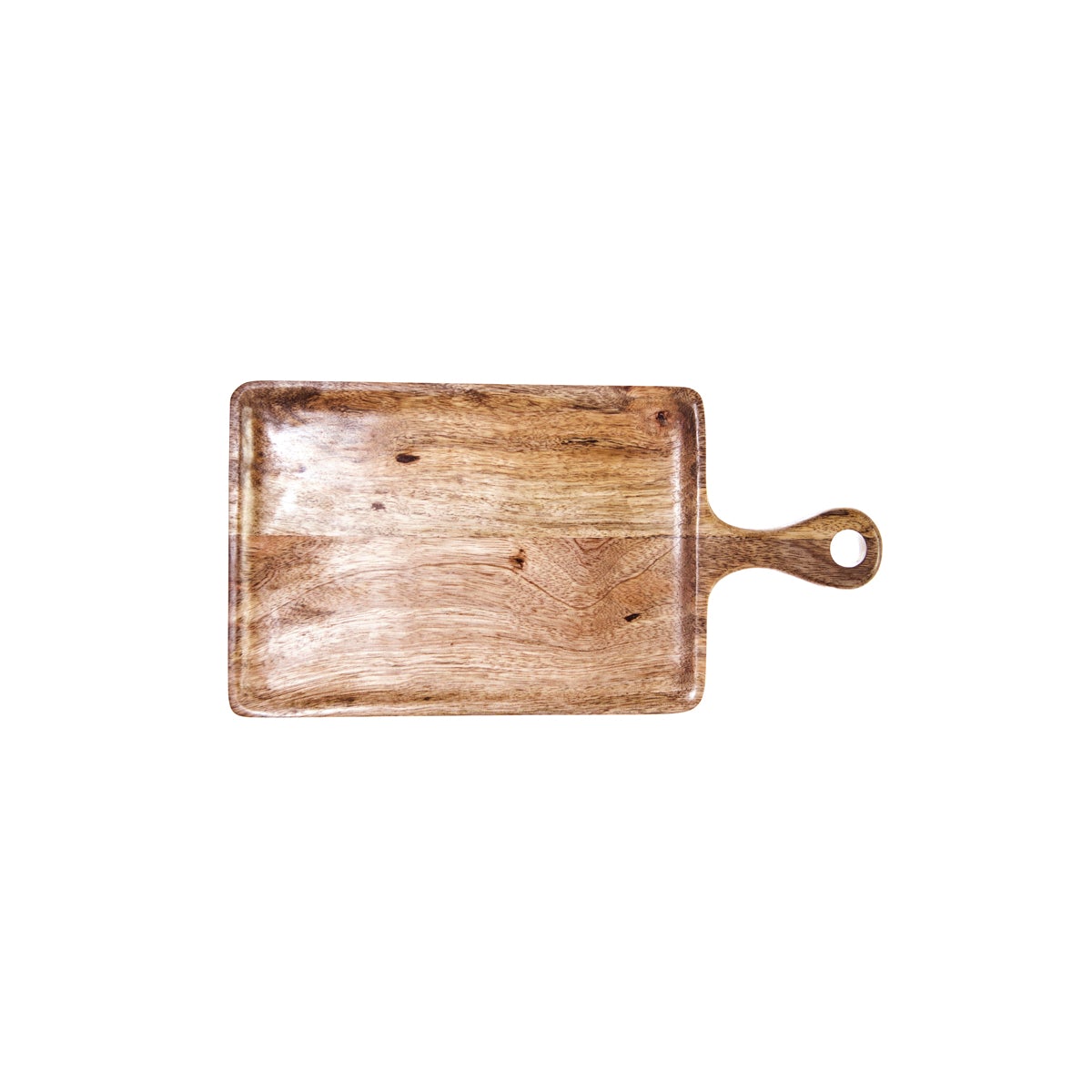 Rectangular Serving Board with Handle Natural 260x180x15mm