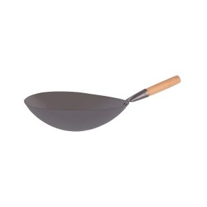 Asian Wok Iron Wood Handle 355mm