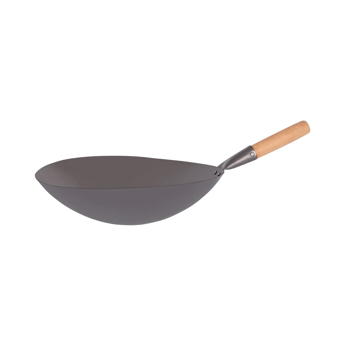 Asian Wok Iron Wood Handle 380mm
