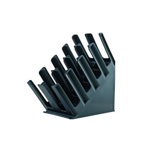Chef Inox 8-Compartment Vertical Cup Organiser Black