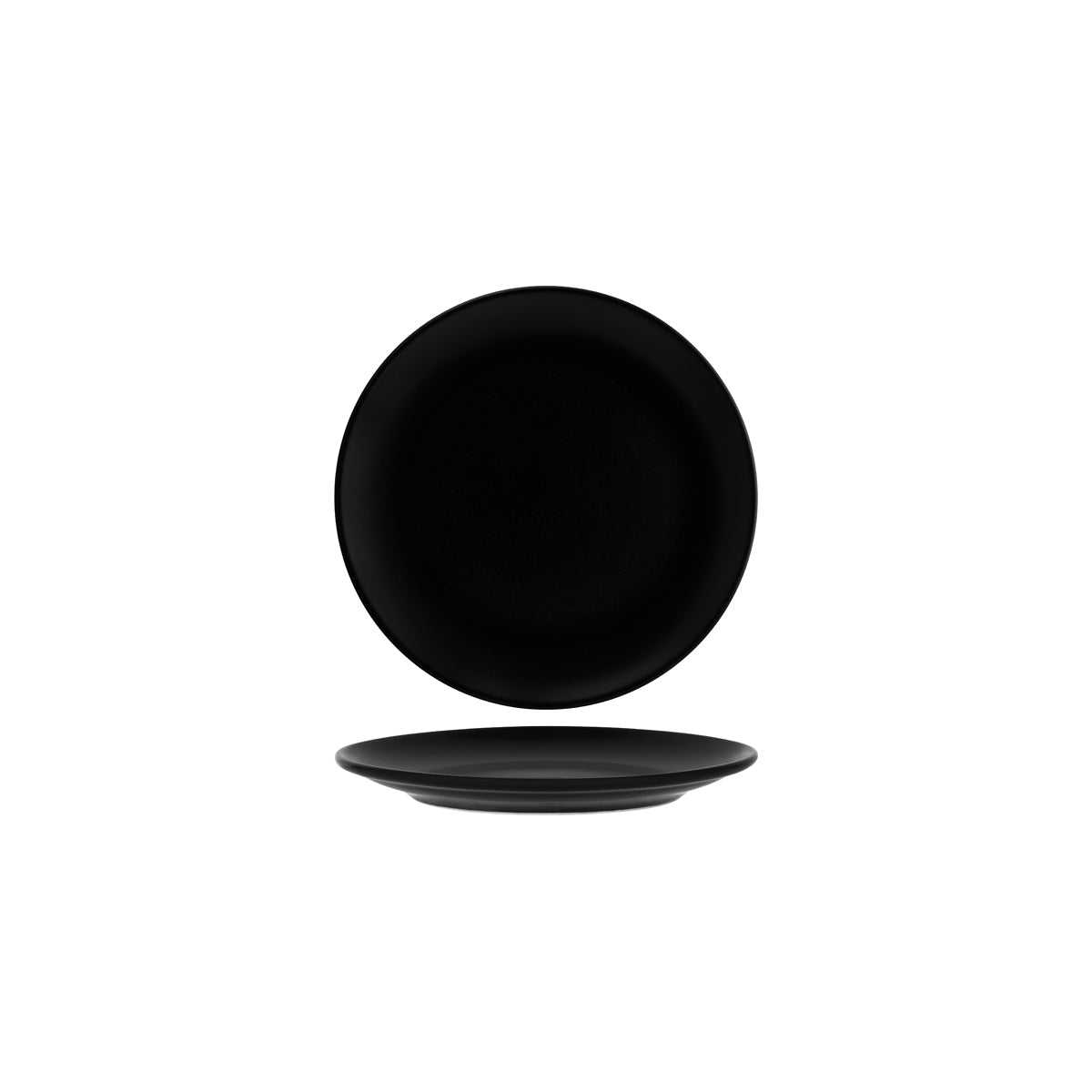 Notte Black Round Coupe Plate 210x23mm