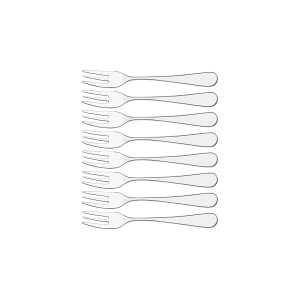 Gable Oyster Fork Set 8pc