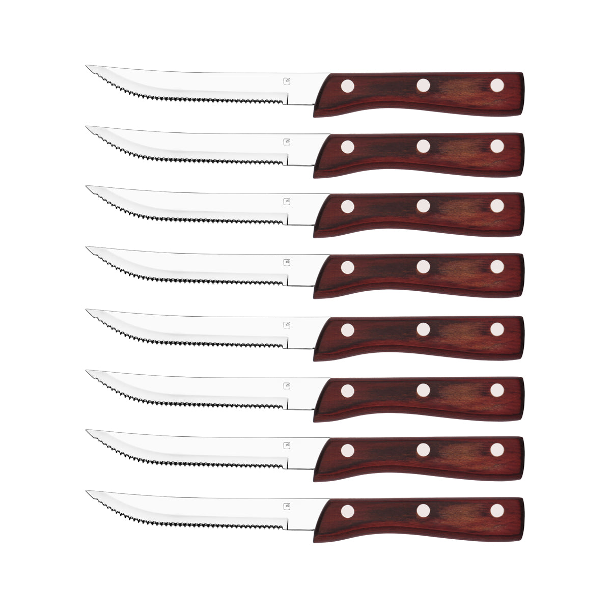 Steak Knive Jumbo Pointed Tip Pakkawood Set 8pc