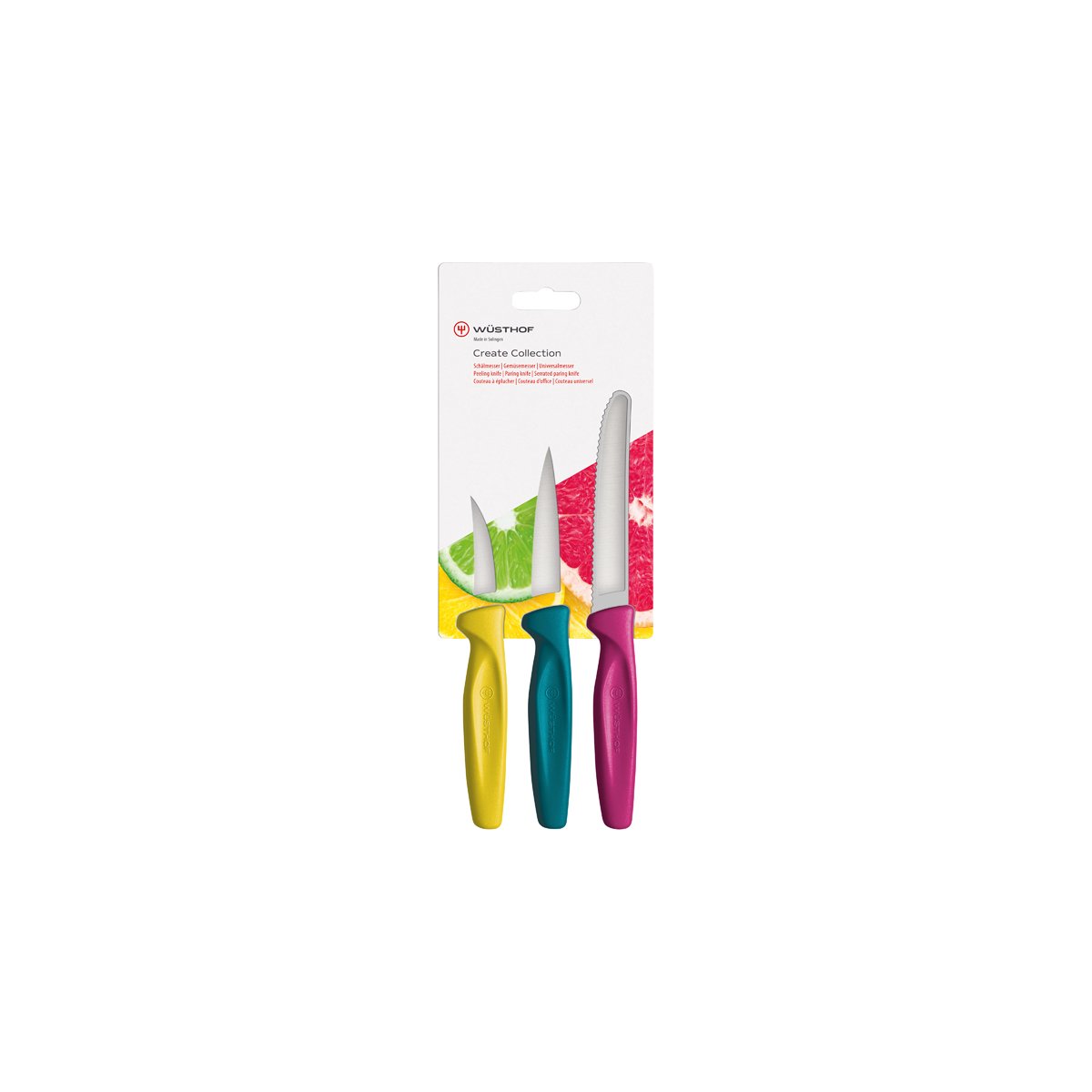 Create Paring Multi Coloured Handle 3pc
