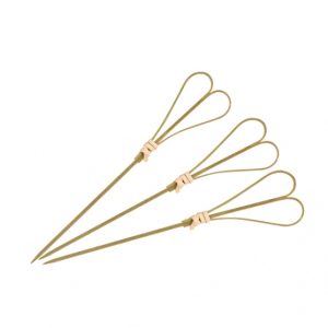 Belix Bamboo Skewer - Heart, Natural 150mm (100pcs/Pack)