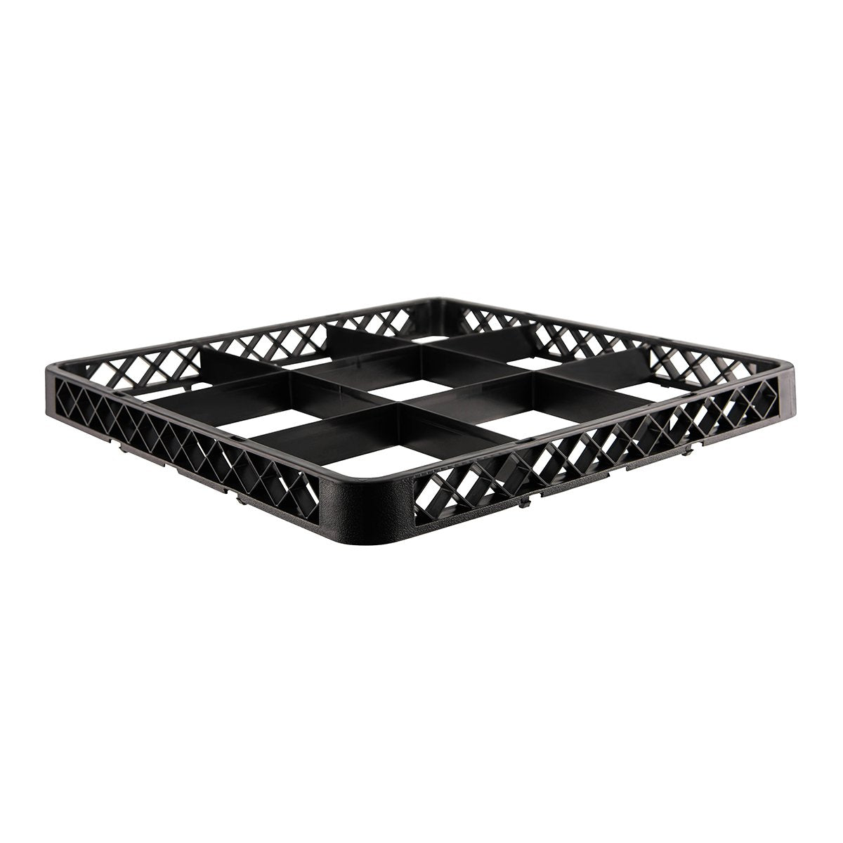 Glass Rack Extender 9 Compartment Black 490x490x45mm