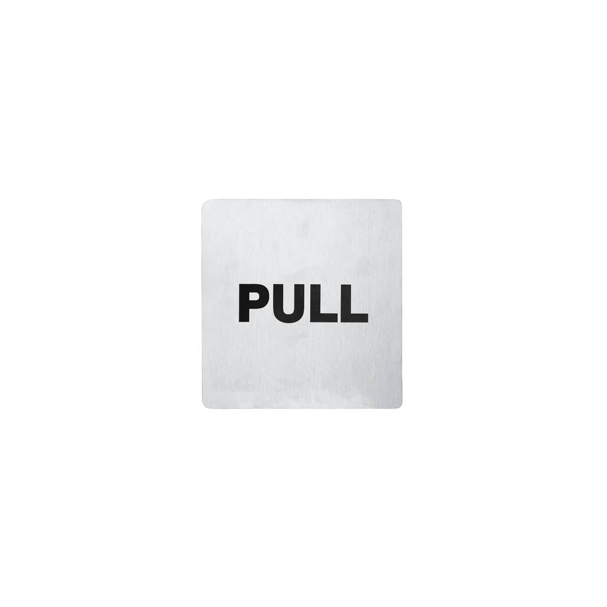Wall Sign "PULL" Stainless Steel 110x110mm Pack of 2
