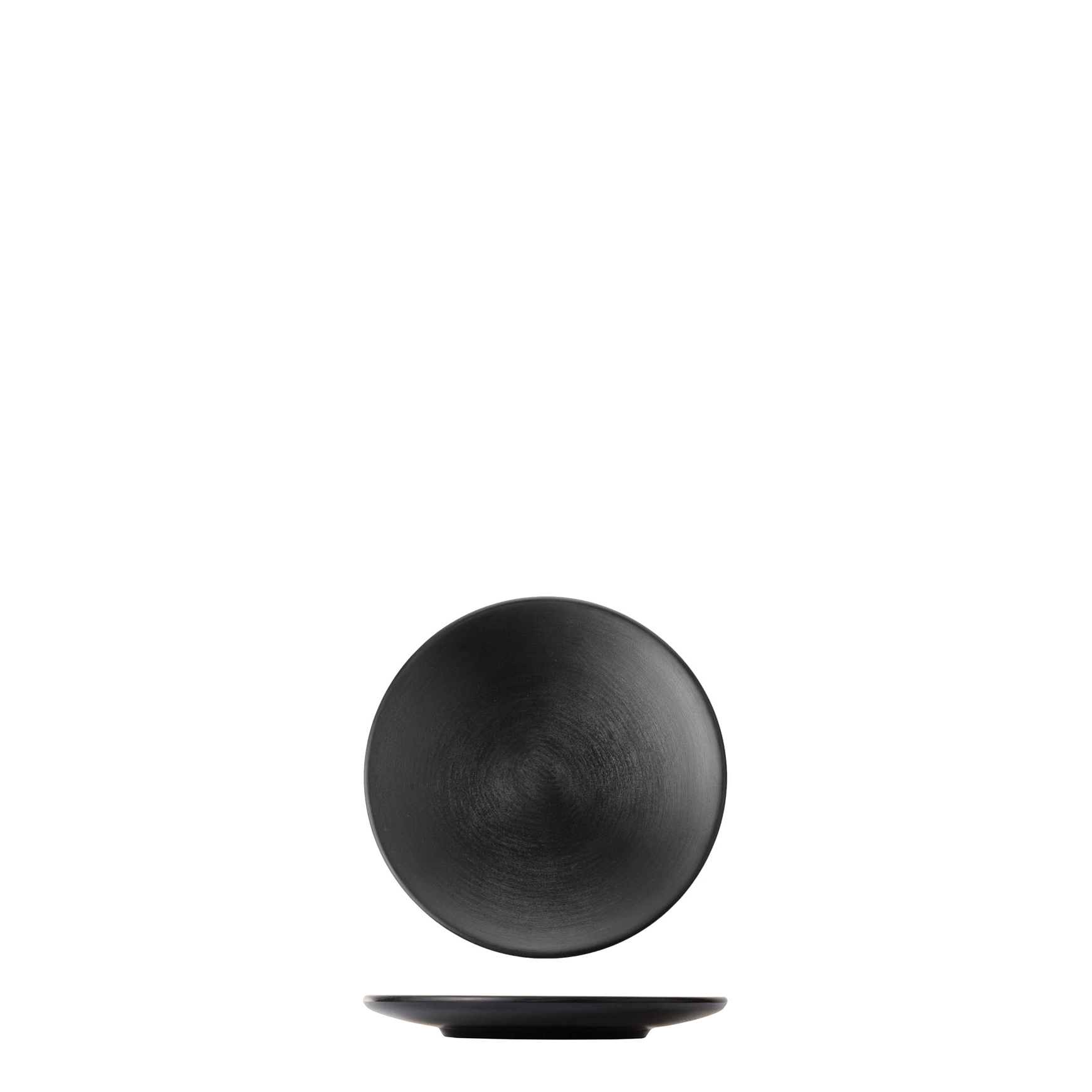 COU COU Dual Colour Black & Black Round Coupe Plate