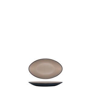 COU COU Dual Colour Beige & Black Oval Plate