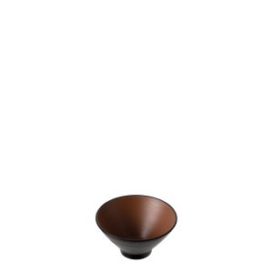 COU COU Dual Colour Brown & Black V-Shape Round Bowl