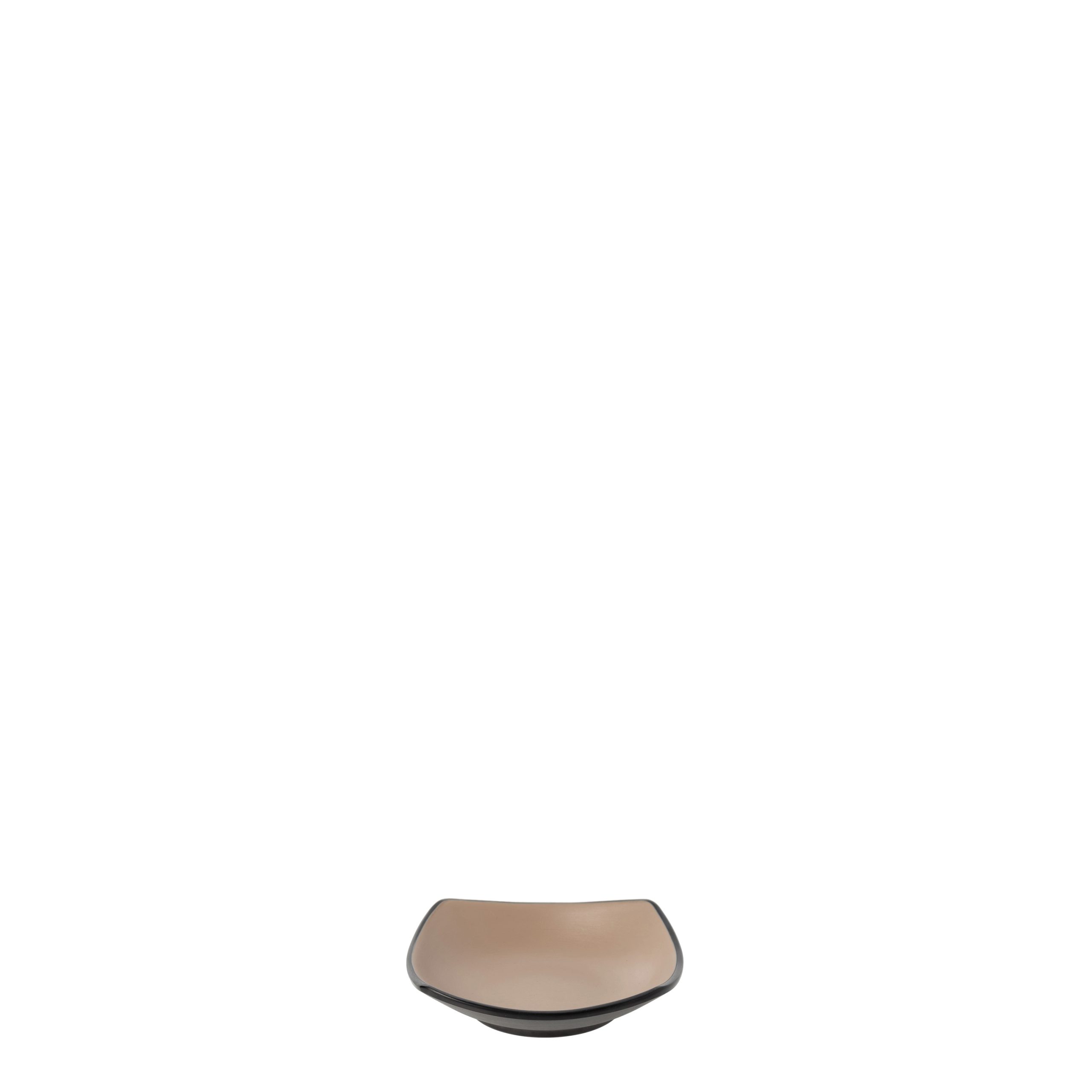 COU COU Dual Colour Beige & Black Square Bowl