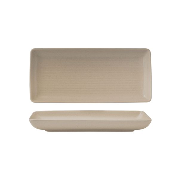 Zuma Sand Ribbed Rectangular Platter