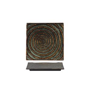 Fusion Square Tile Plate 205mm Patina