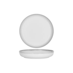 Frosted Steel Round Deep Coupe Plate 251mm