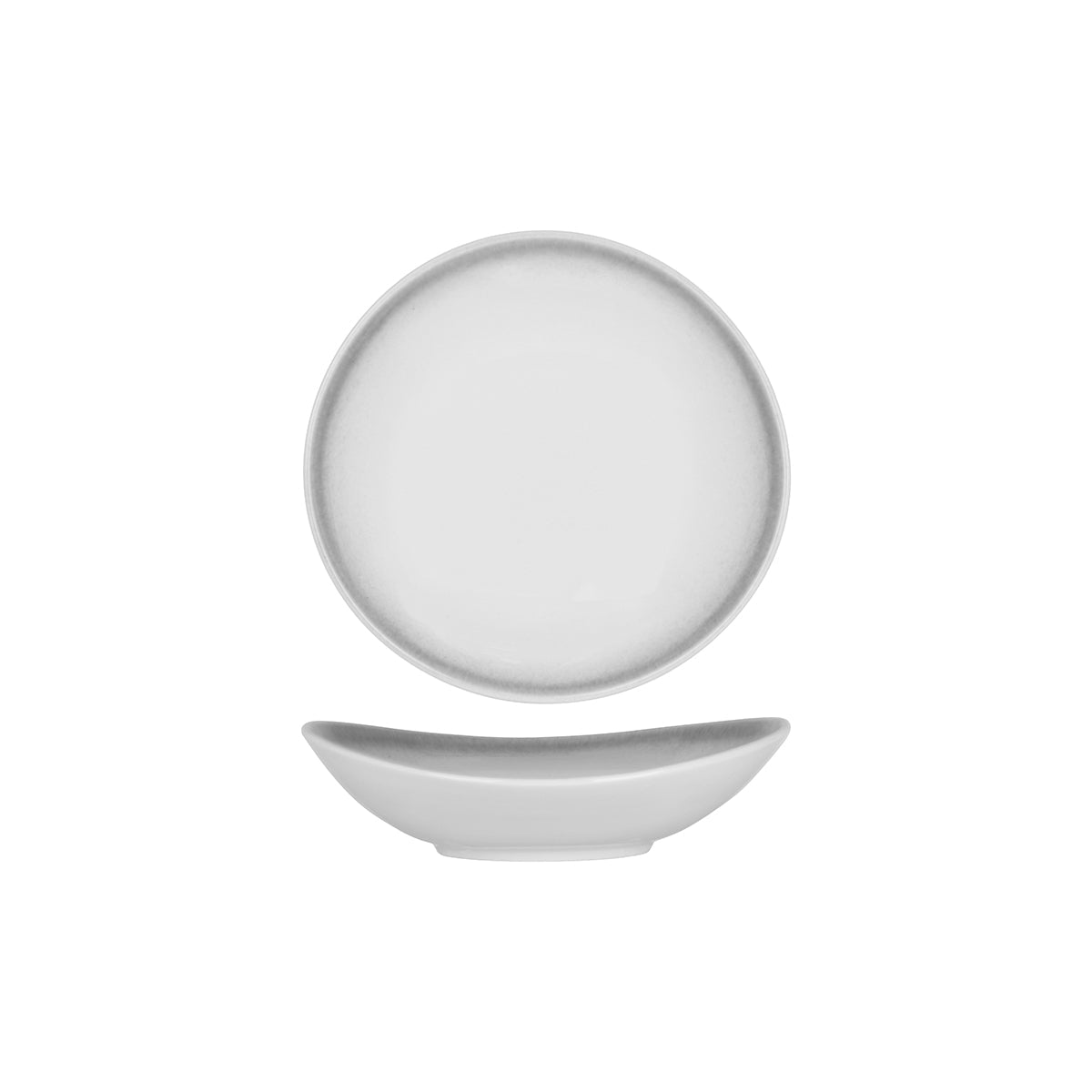 Frosted Steel Organic Plate 240x239mm / 870ml