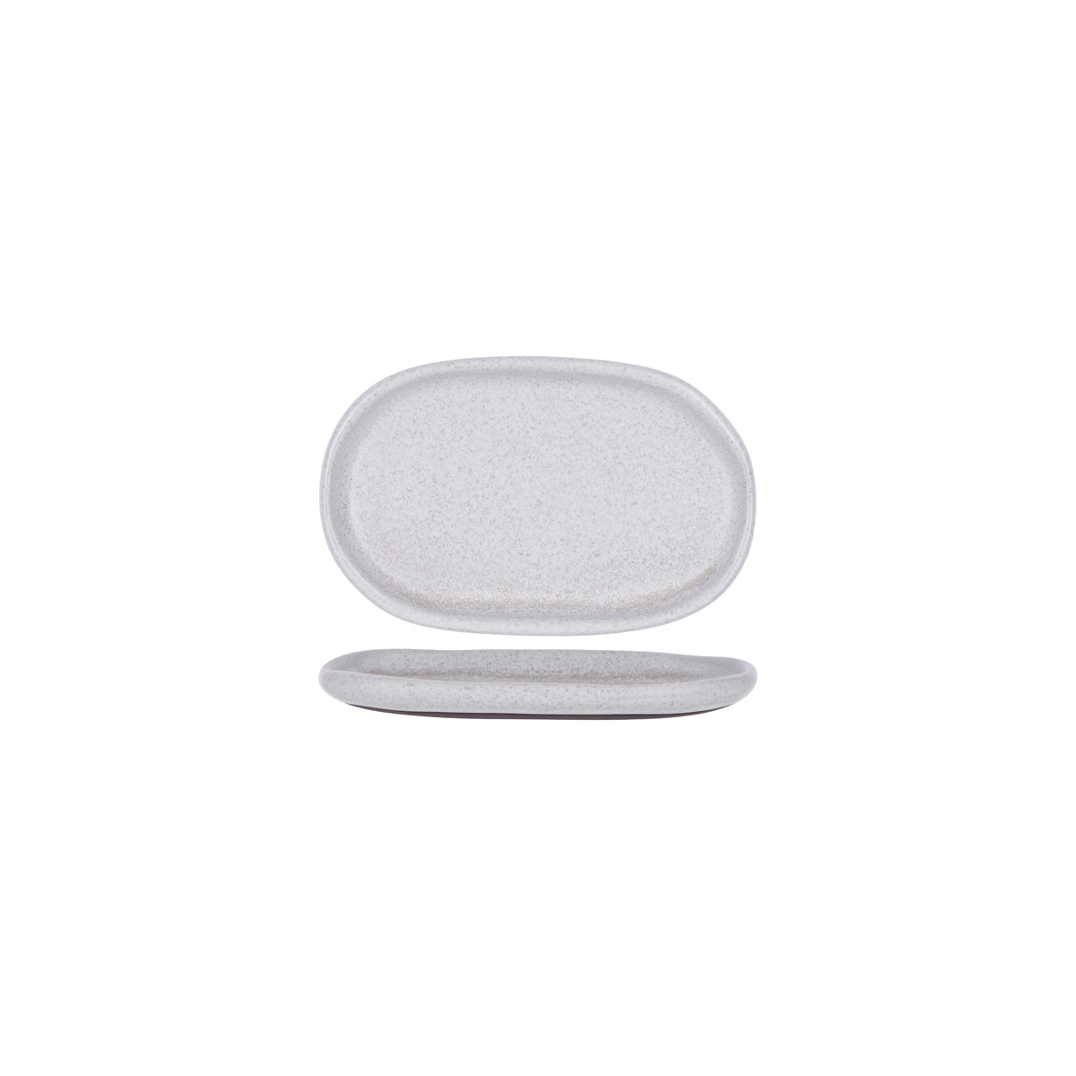 Naturals Ash Grey Oval Coupe Plate 210x135mm