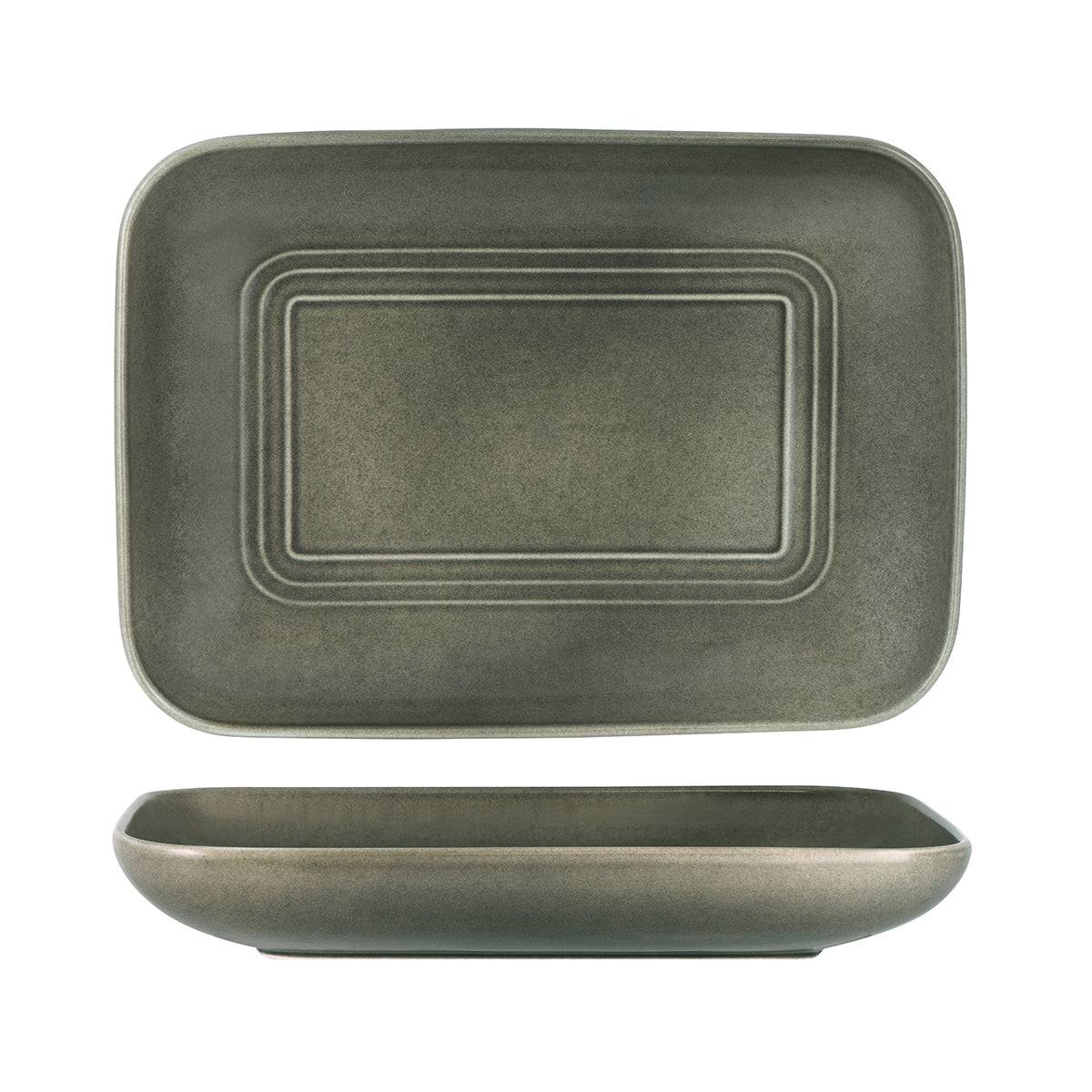 Urban Loft Frost Grey Rectangular Server 365x270mm