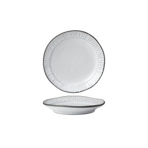 Tablekraft Linea Organics Plate W/Rim 180x33mm White