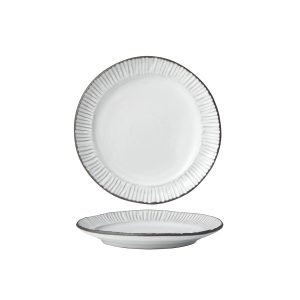 Tablekraft Linea Organics Plate W/Rim 260x35mm White