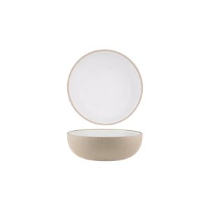 Soho White Pebble Round Deep Bowl 170x55mm / 850ml