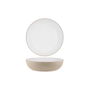 Soho White Pebble Round Deep Bowl 200x55mm / 1050ml