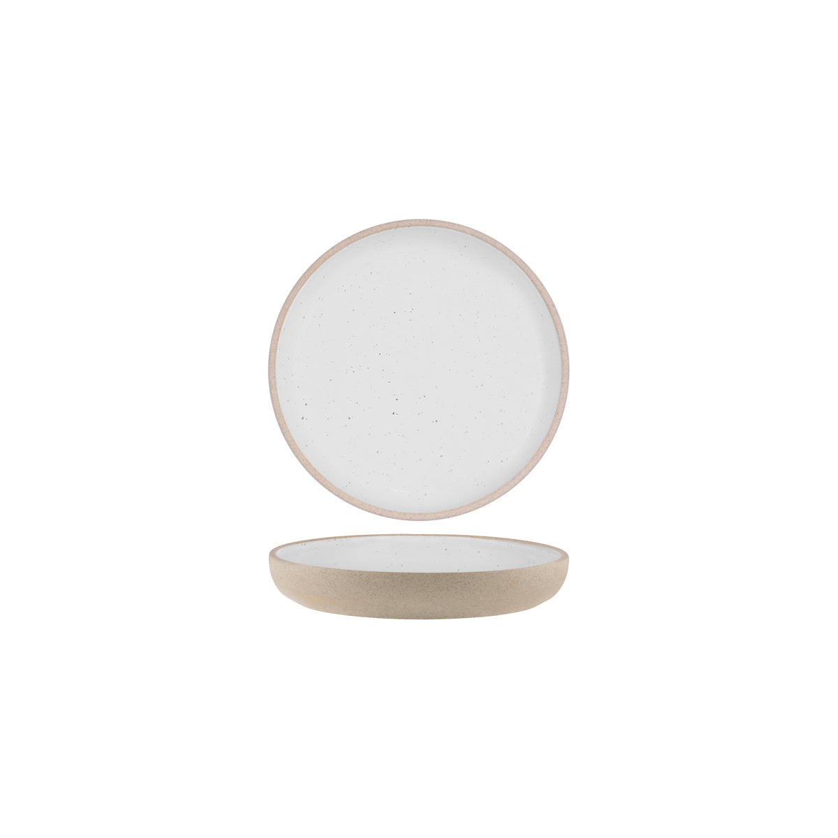 Soho White Pebble Round Deep Coupe Plate 175mm
