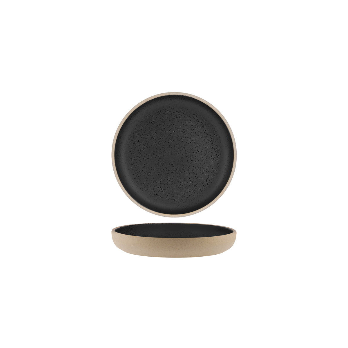 Soho Speckle Black Round Deep Coupe Plate 175mm