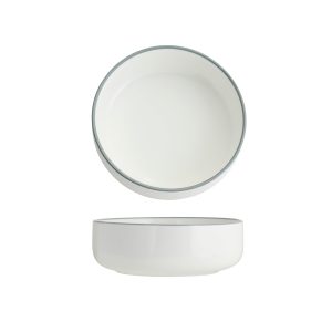 Core Round Deep Bowl Grey Rim 130x45mm