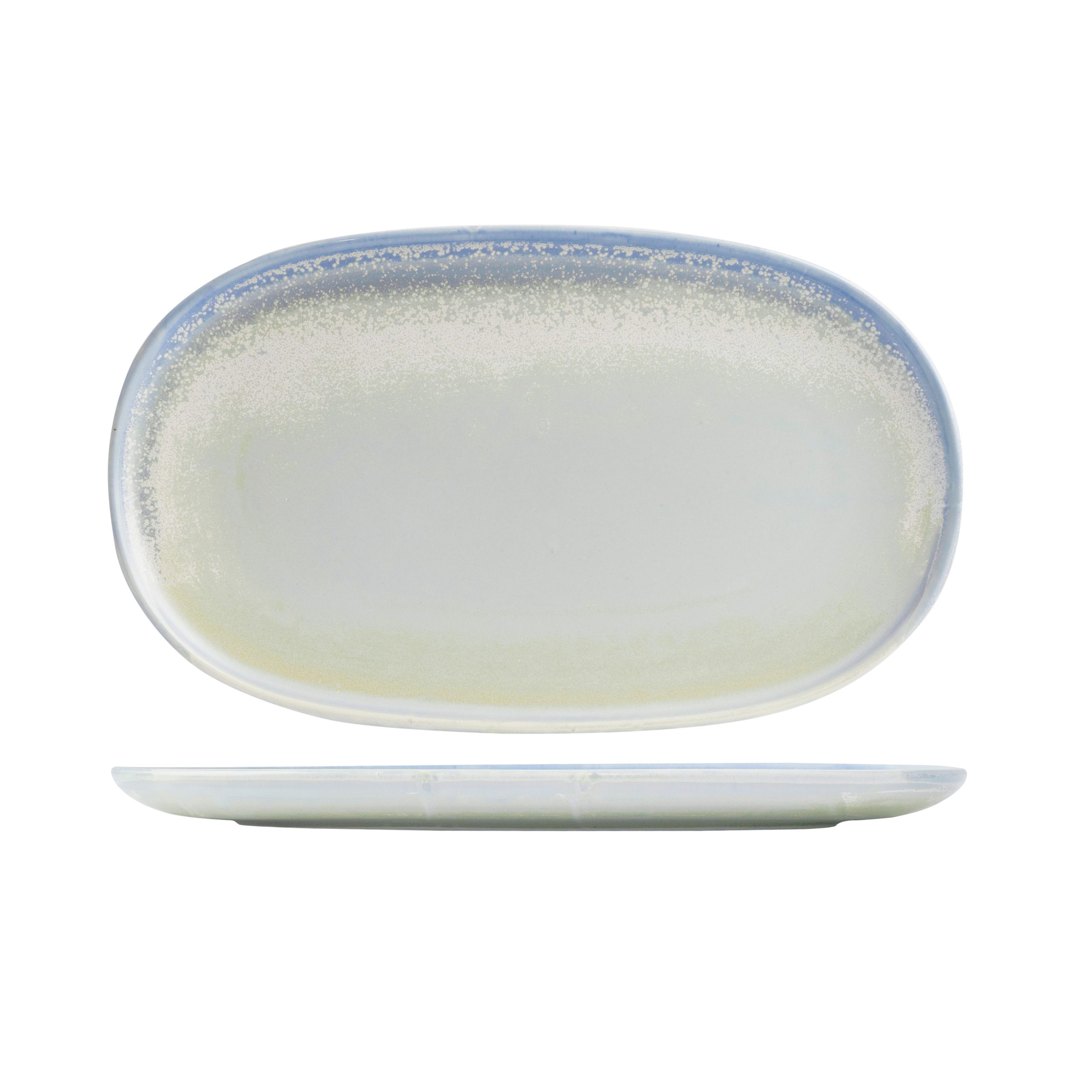 Moda Porcelain Cloud Oval Coupe Plate