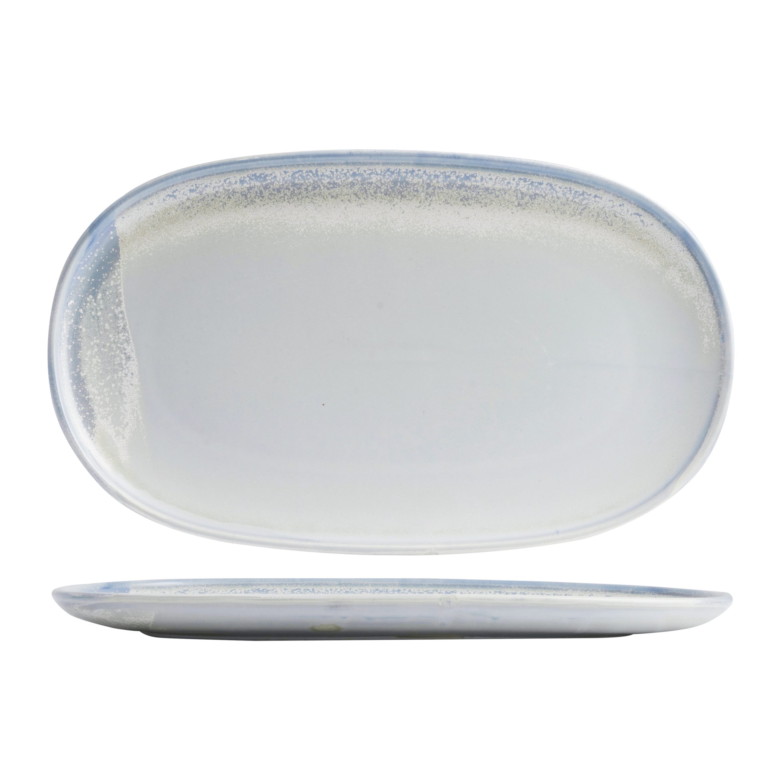 Moda Porcelain Cloud Oval Coupe Plate