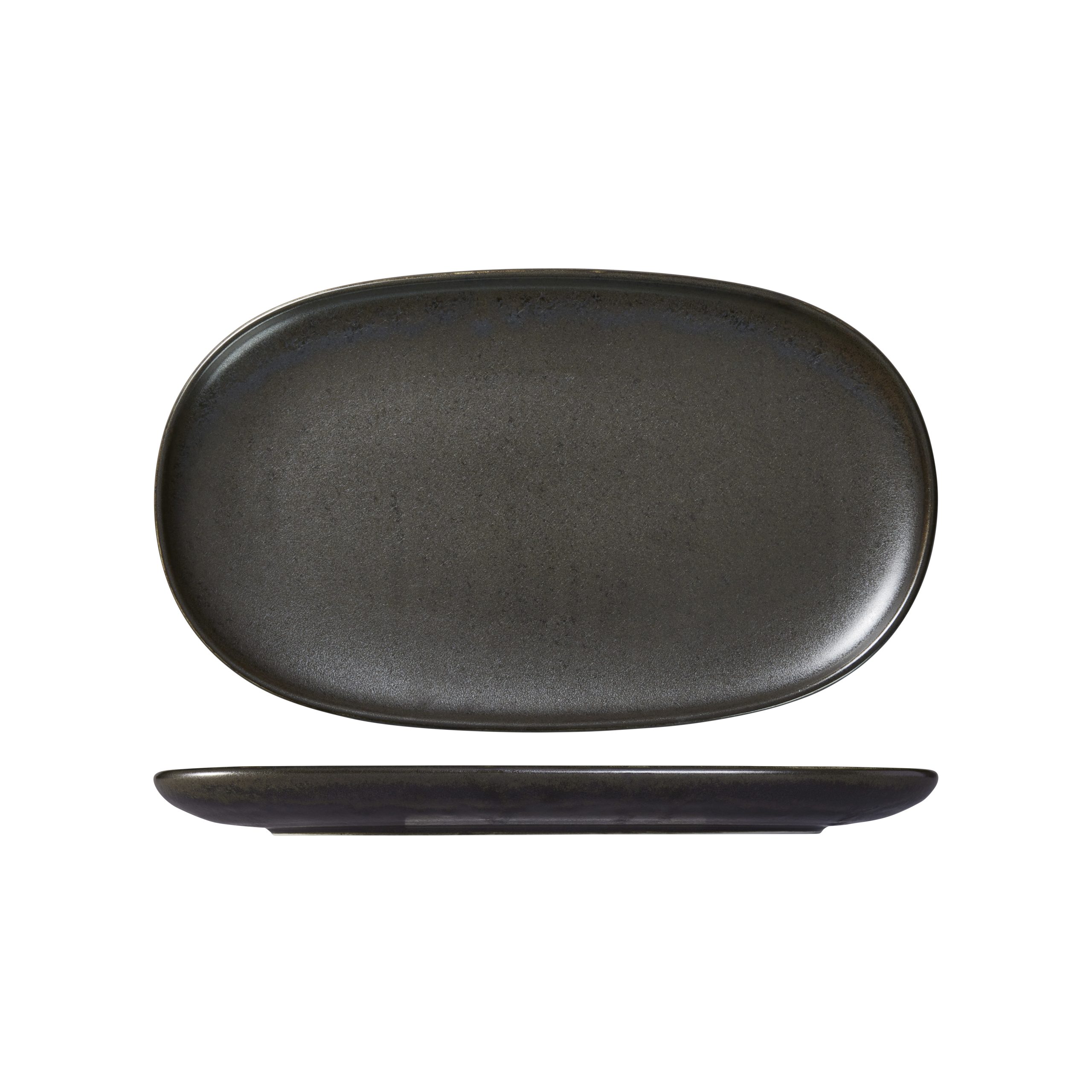 Moda Porcelain Earth Oval Coupe Plate