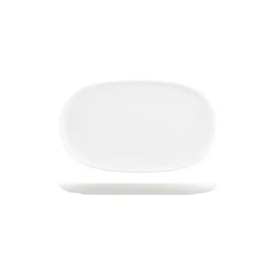 Moda Porcelain Snow Oval Coupe Plate