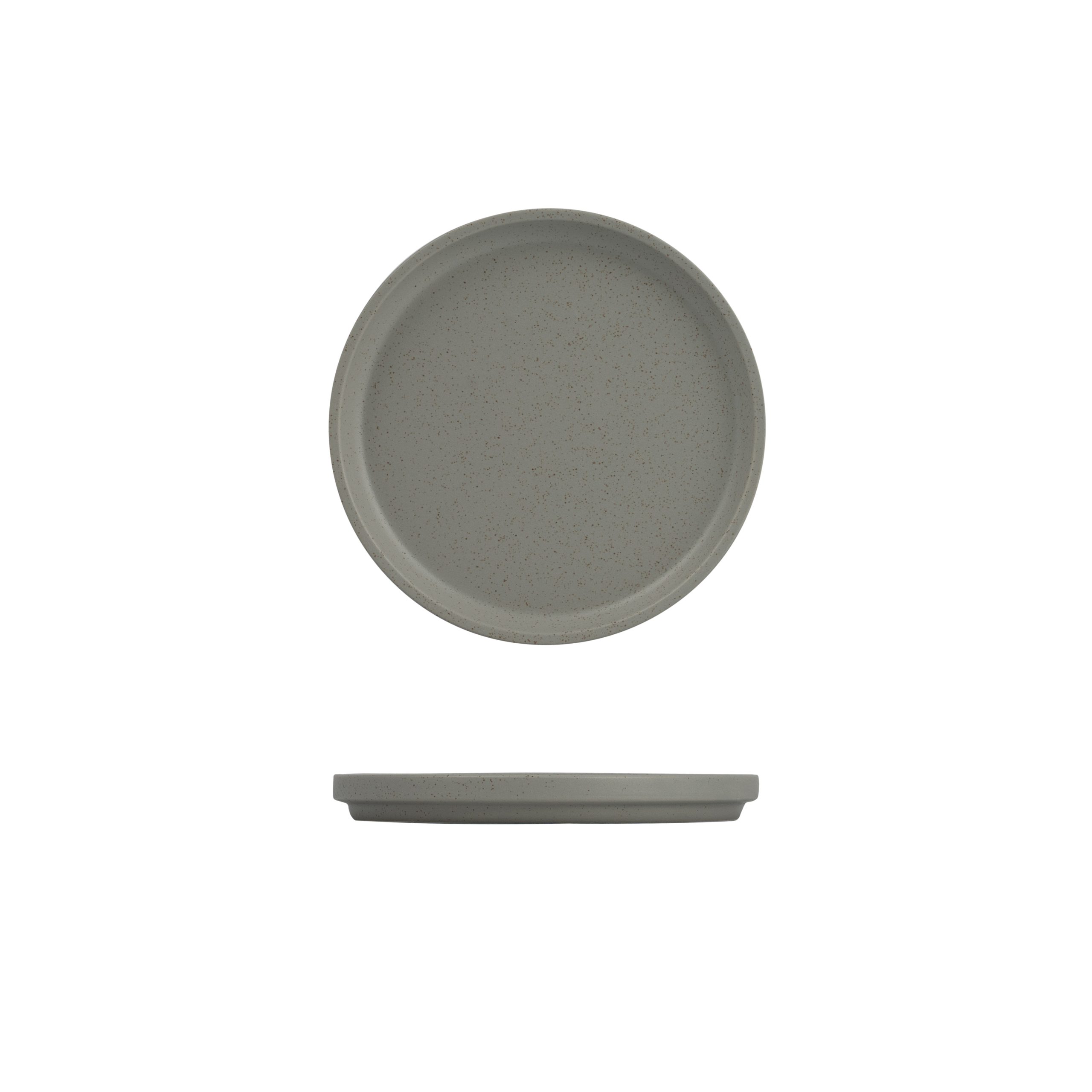 Luzerne Dune Ash Round Stackable Plate