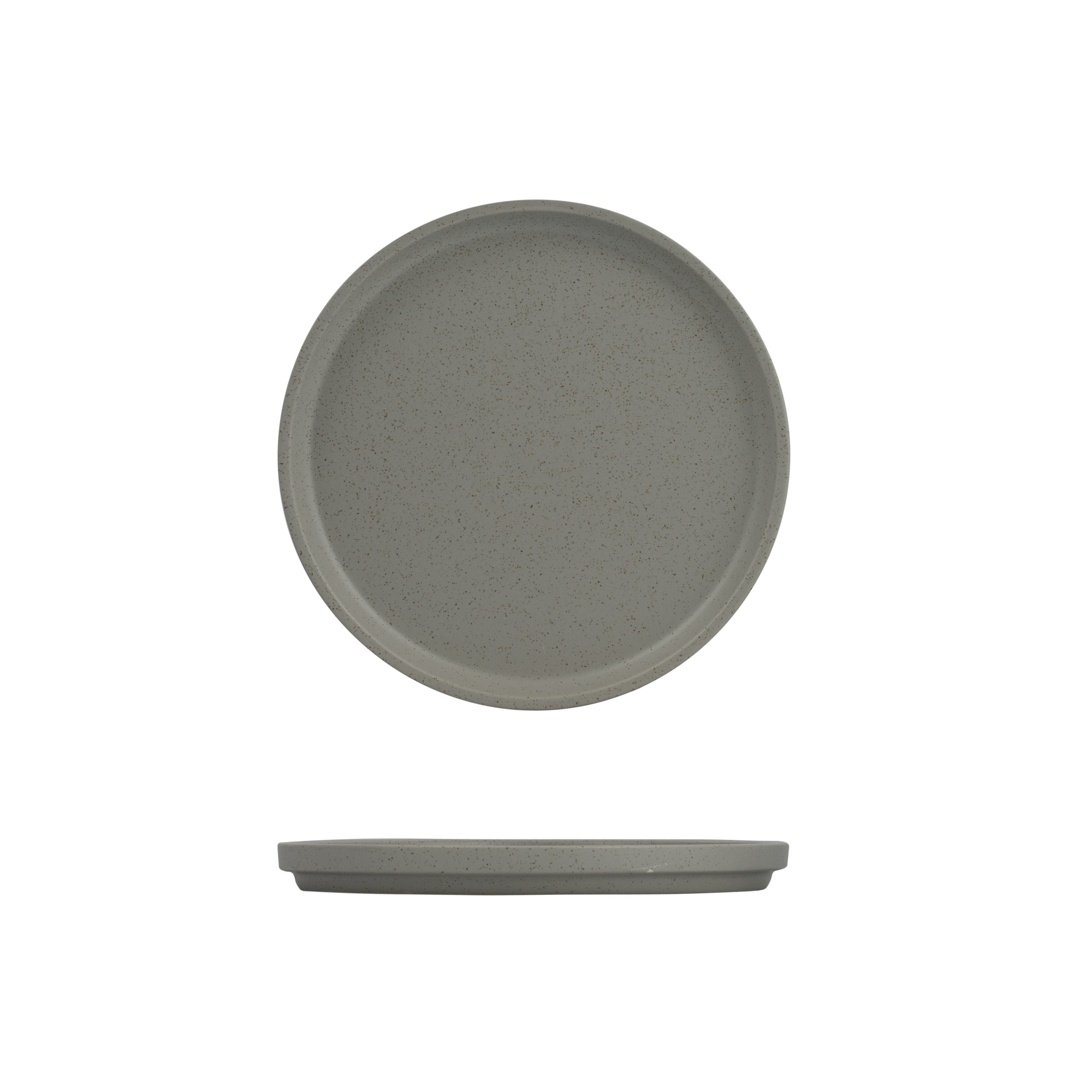 Luzerne Dune Ash Round Stackable Plate