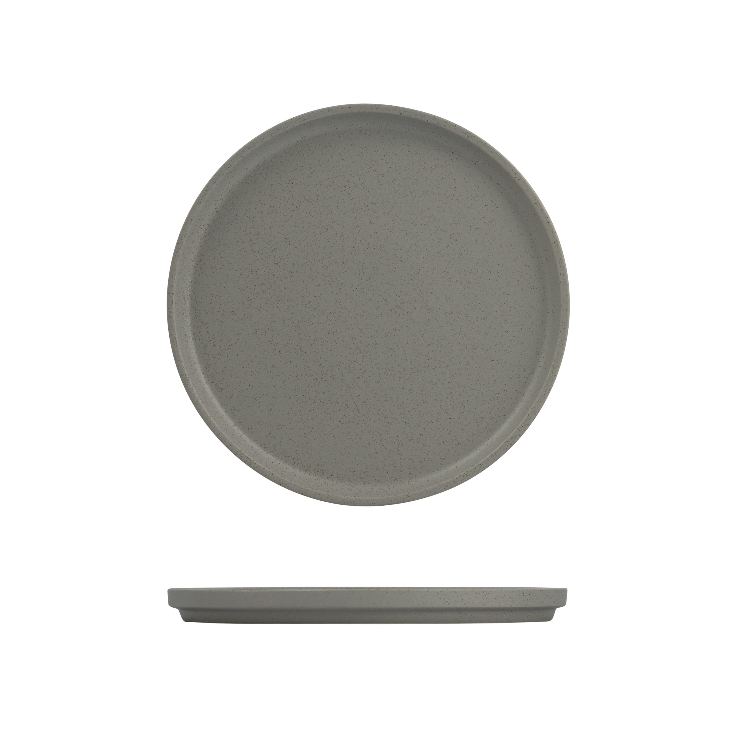 Luzerne Dune Ash Round Stackable Plate