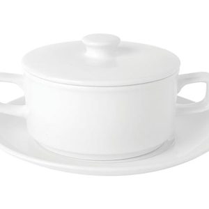 Chelsea Soup Cup With 2 Handles & Lid