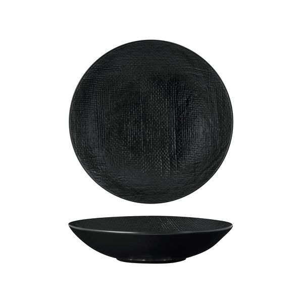 Luzerne Linen Matte Black Share Bowl