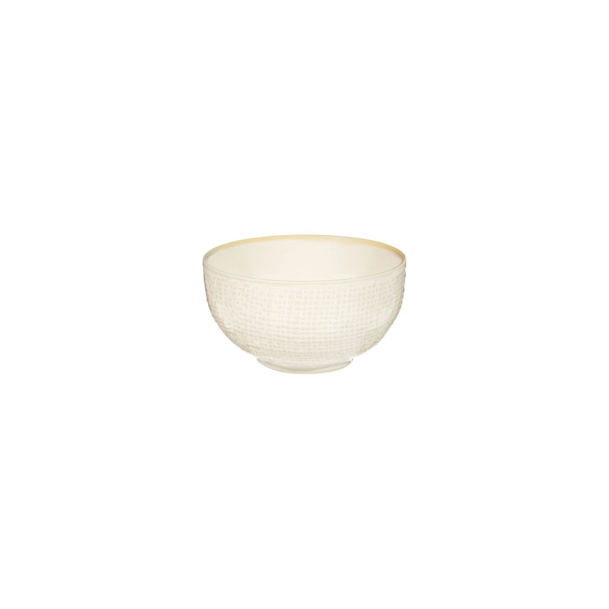 Luzerne Linen Reactive White Round Bowl