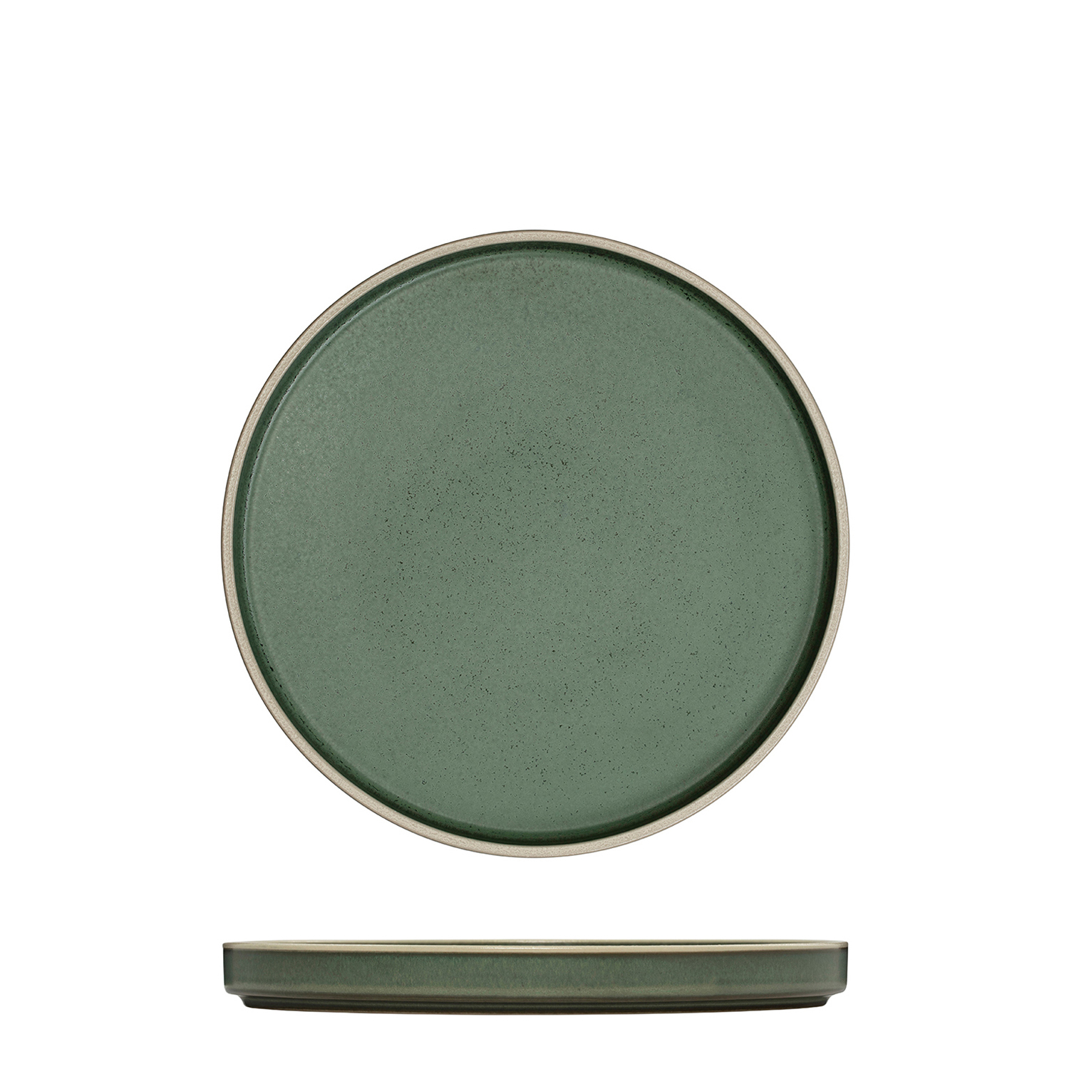 Luzerne Mod Smokey Basil Round Stackable Plate