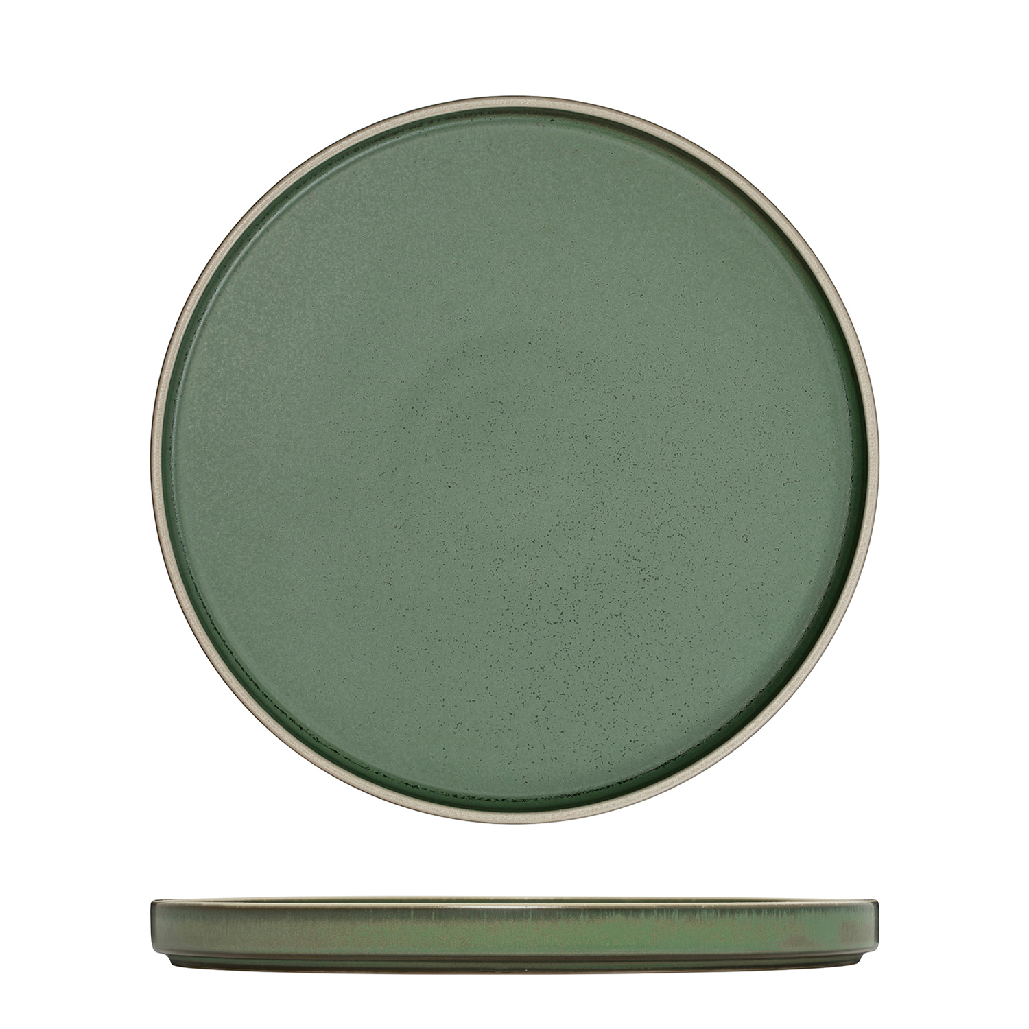 Luzerne Mod Smokey Basil Round Stackable Plate