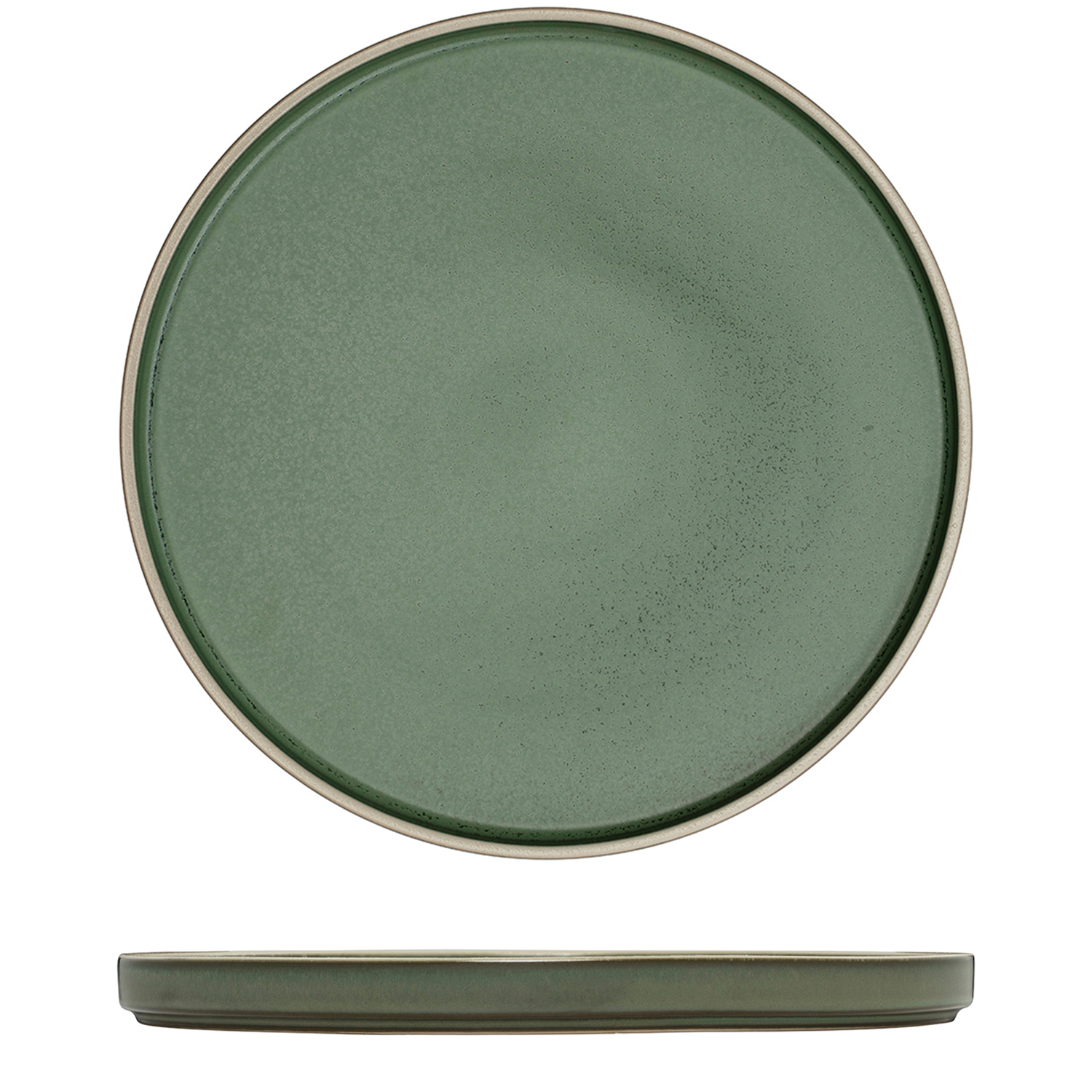 Luzerne Mod Smokey Basil Round Stackable Plate