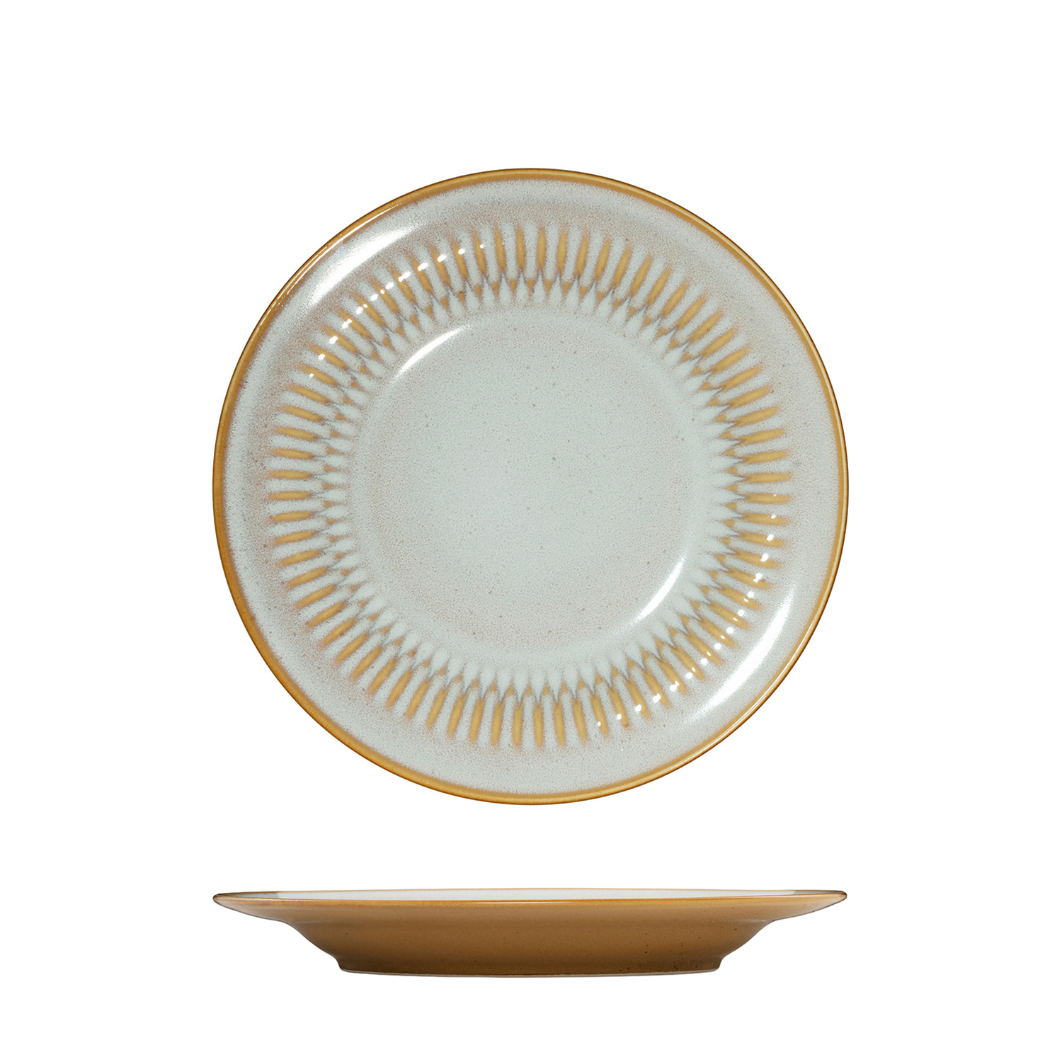 Luzerne Cottage Almond Round Plate - Wide Rim