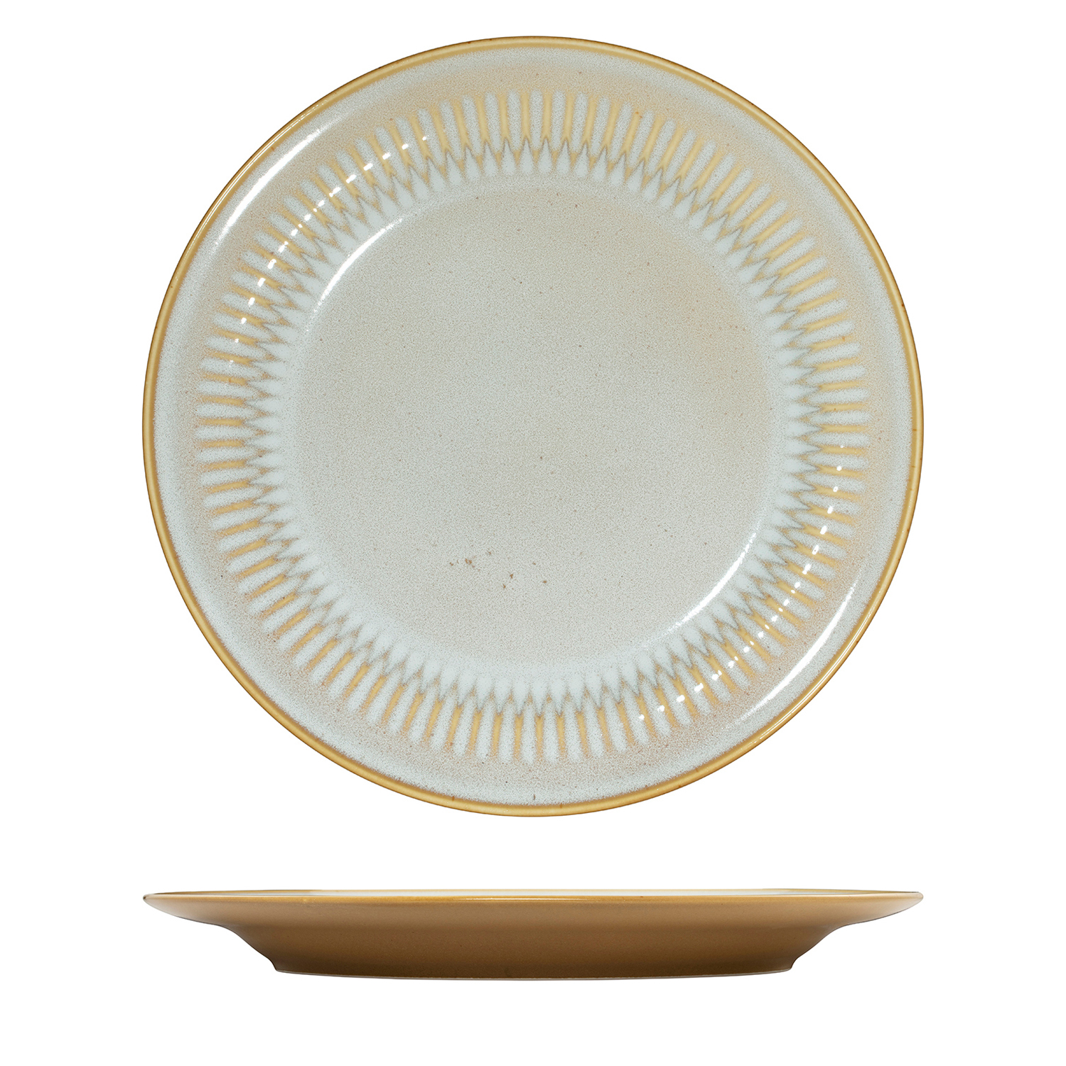 Luzerne Cottage Almond Round Plate - Wide Rim