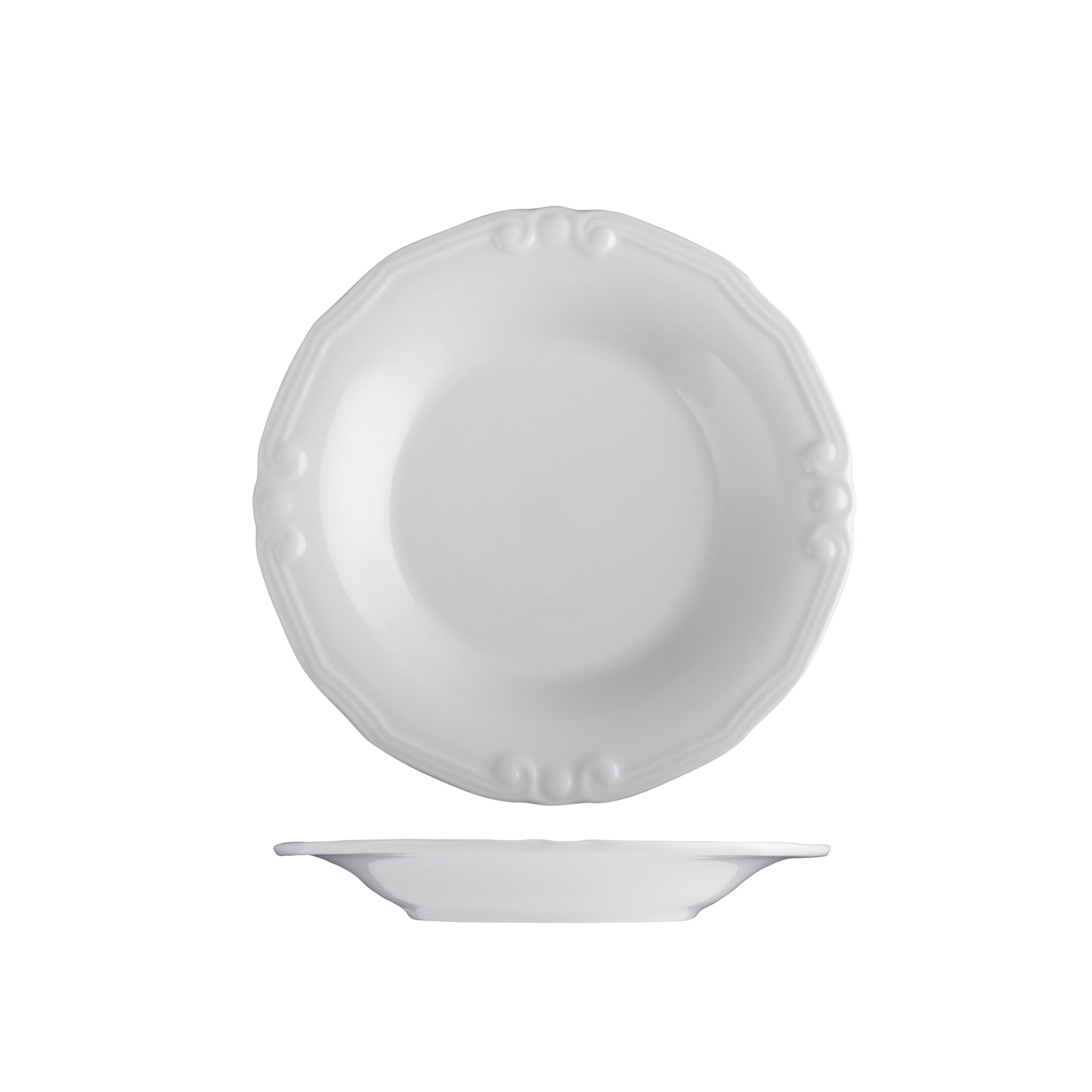 ID Fine Tiffany Scalloped Deep Plate