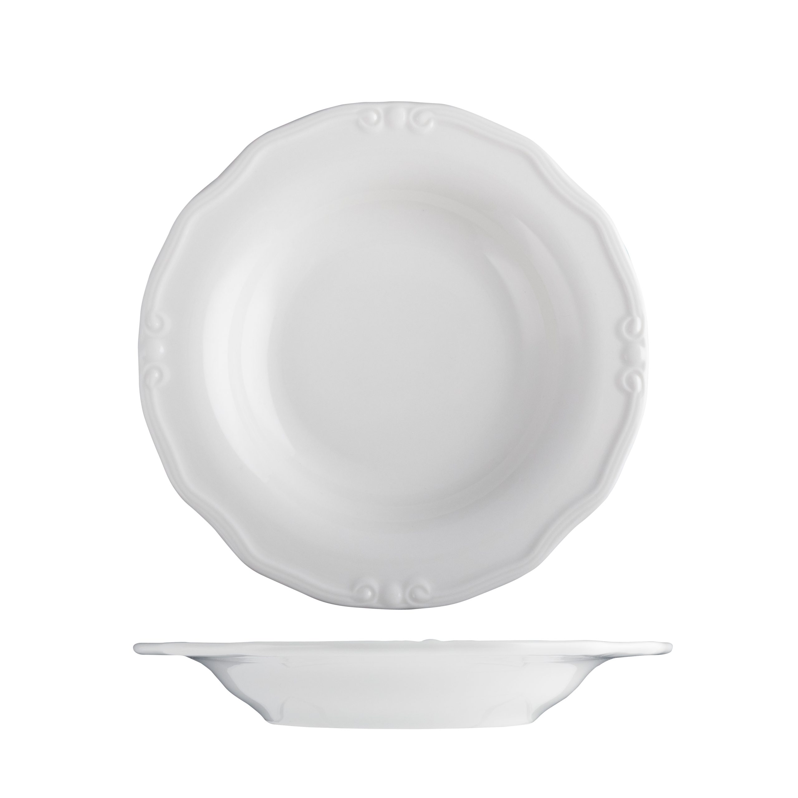 ID Fine Tiffany Scalloped Pasta Bowl
