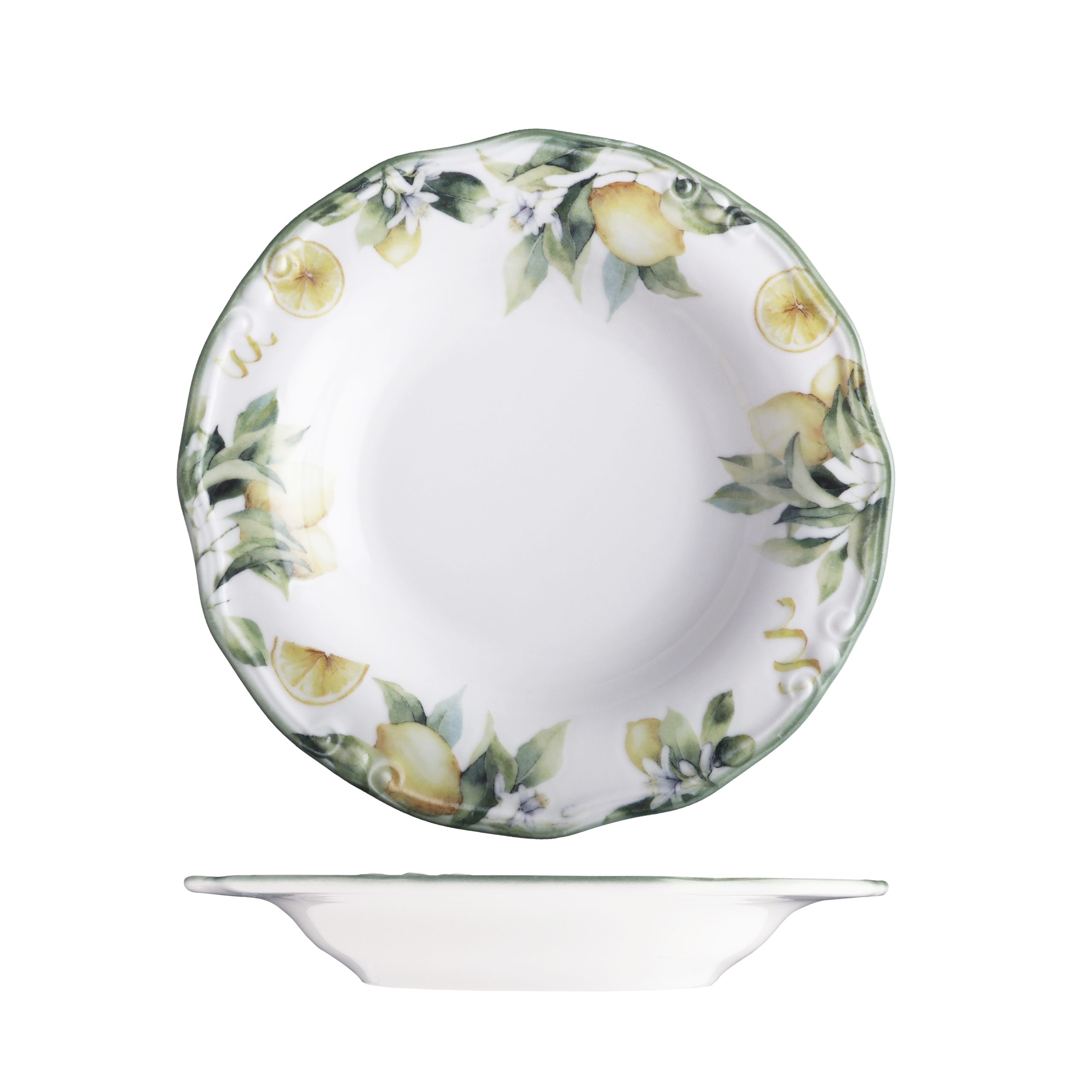 ID Fine Sorrento Scalloped Pasta Bowl
