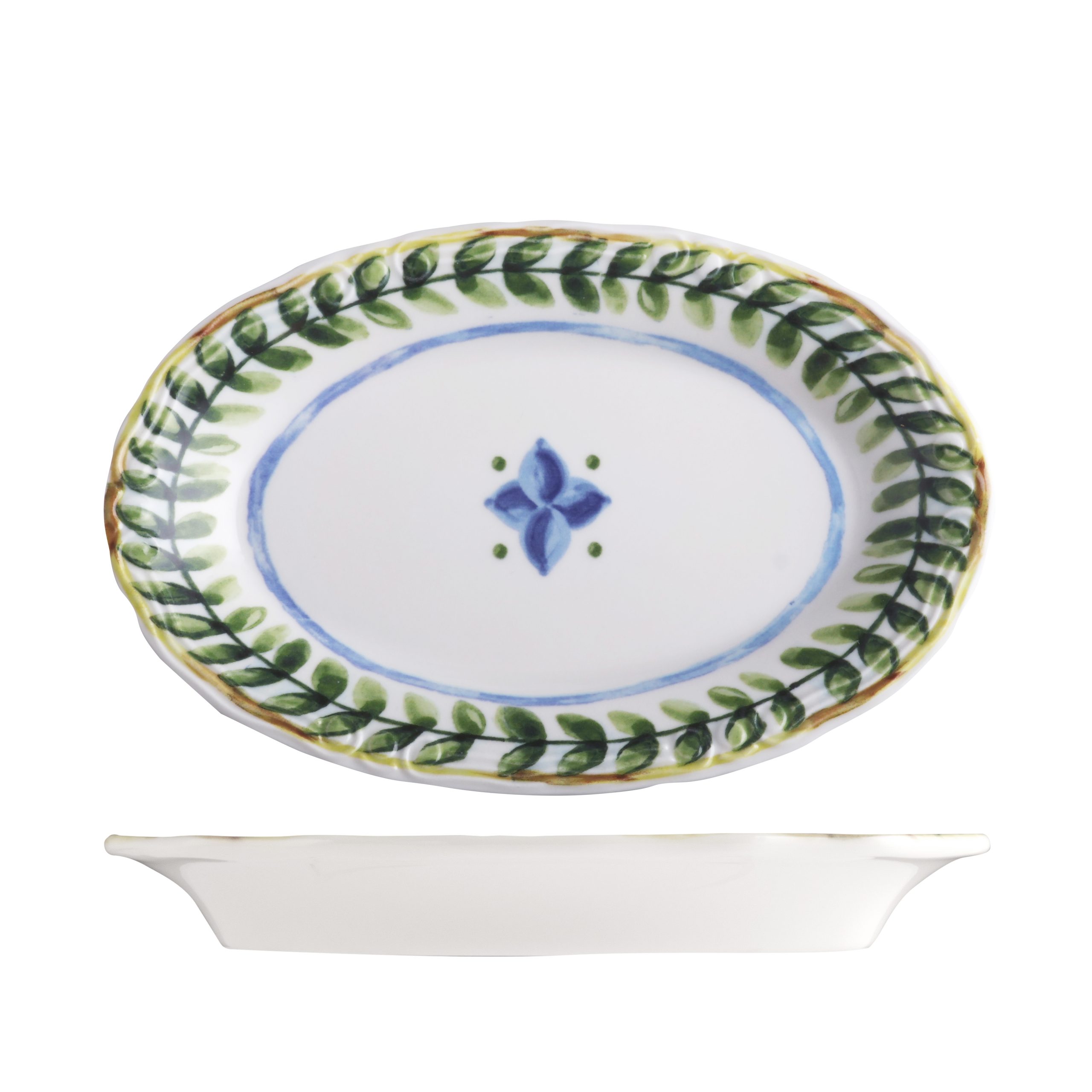 ID Fine Capri Oval Scalloped Plate