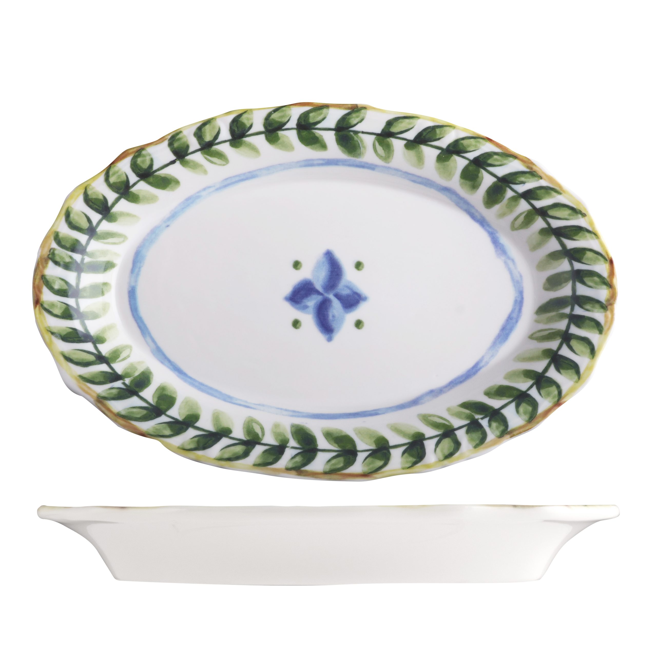 ID Fine Capri Oval Scalloped Plate