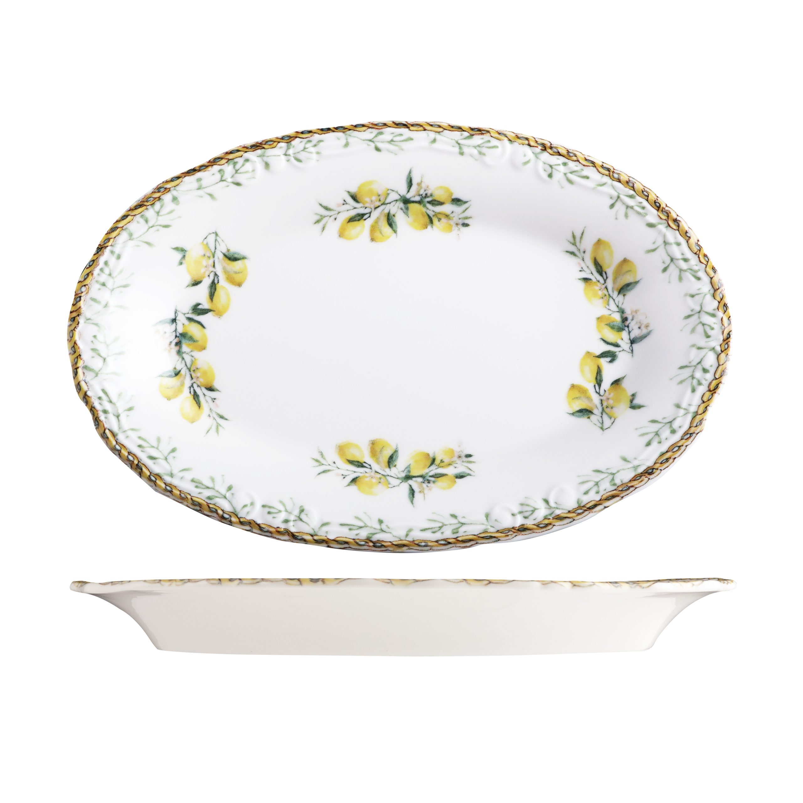 ID Fine Verona Oval Scalloped Plate
